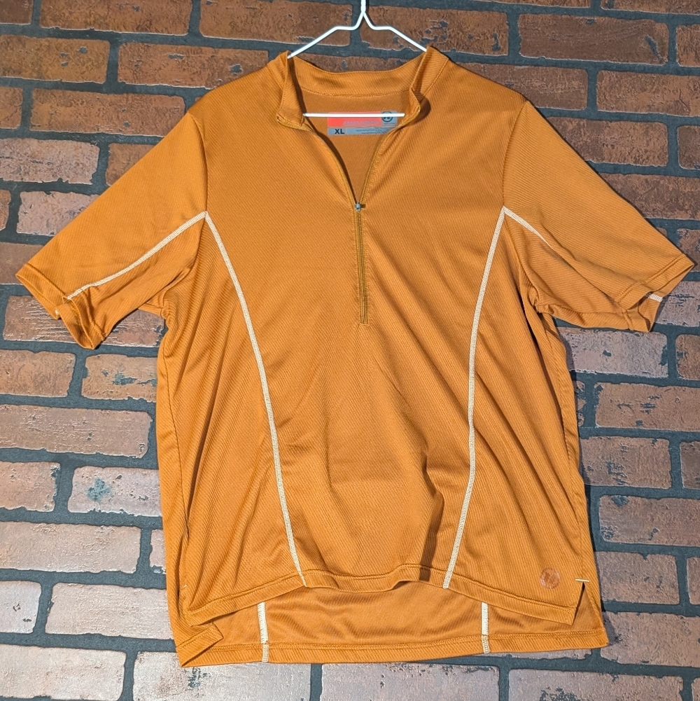 Novara Men's XL Burnt Orange Cycling Jersey 1/2 Zip Recycled‎ Polyester